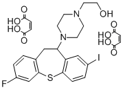 CAS#: 80760-86-7， 4-(10,11-Dihydro-3-Fluoro-8-Iododibenzo(b,f)Thiepin-10-Yl)-1-Piperazineethanol (Z)-2-Butenedioate (1:2)