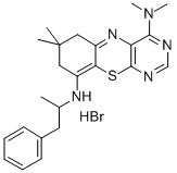 CAS#: 80761-75-7， 7,8-Dihydro-7,7-Dimethyl-4-(Dimethylamino)-9-(alpha-Methylphenethylamino)-6H-Pyrimido(4,5-b)(1,4)Benzothiazine Hydrobromide