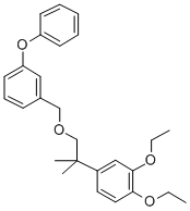 CAS#: 80853-95-8， 1-((2-(3,4-Diethoxyphenyl)-2-Methylpropoxy)Methyl)-3-Phenoxybenzene