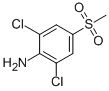 structure of CAS# 80866-96-2, 2,6-Dichloro-4-Mesylaniline;2,6-Dichloro-4-Methylsulfonyl-Aniline;(2,6-Dichloro-4-Mesyl-Phenyl)Amine;Inchi=1/C7h7cl2no2s/C1-13(11,12)4-2-5(8)7(10)6(9)3-4/H2-3H,10H2,1H