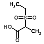 结构式 CAS# 809279-05-8, 2-(乙基磺酰基)丙酸