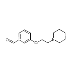 structure of CAS# 81068-27-1, 3-[2-(1-Piperidinyl)ethoxy]benzaldehyde;3-(2-piperidin-1-ylethoxy)benzaldehyde;3-(2-piperidylethoxy)benzaldehyde;3-[2-(1-piperidinyl)ethoxy]benzaldehyde oxalate