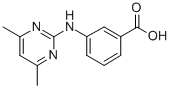 structure of CAS# 81261-77-0, 3-[(4,6-Dimethylpyrimidin-2-Yl)Amino]Benzoic Acid