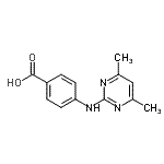 结构式 CAS# 81261-97-4, 4-[(4,6-二甲基-2-嘧啶基)氨基]苯甲酸