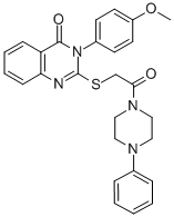 CAS 登录号：81262-72-8， 1-(((3,4-二氢-3-(4-甲氧基苯基)-4-氧代-2-喹唑啉基)硫代)乙酰基)-4-苯基哌嗪
