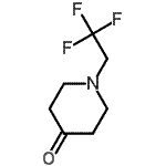 结构式 CAS# 81363-14-6, 1-(2,2,2-三氟乙基)-4-哌啶酮
