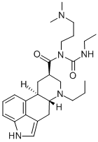 CAS#: 81409-92-9， N-(3-(Dimethylamino)Propyl)-N-((Ethylamino)Carbonyl)-6-N-Propylergoline-8-Beta-Carboxamide