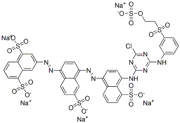 CAS#: 81430-40-2， Pentasodium 3-[[4-[[4-[[4-Chloro-6-[[3-[[2-(Sulphonatooxy)Ethyl]Sulphonyl]Phenyl]Amino]-1,3,5-Triazin-2-Yl]Amino]-5-Sulphonato-1-Naphthyl]Azo]-6-Sulphonato-1-Naphthyl]Azo]Naphthalene-1,5-Disulphonate