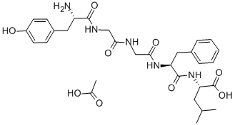 结构式 CAS# 81678-16-2, 亮氨酸脑啡肽乙酸盐