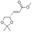structure of CAS# 81703-93-7, Methyl (S)-(+)-3-(2,2-Dimethyl-1,3-Dioxolan-4-Yl)-trans-2-Propenoate;METHYL (S)-(+)-3-(2,2-DIMETHYL-1,3-DIOXOLAN-4-YL)-TRANS-2-PROPENOATE;Methyl (S)-(+)-3-(2,2-Dimethyl-1,3-Dioxolan-4-Yl);(S)-METHYL-4,5-ISOPROPYLIDENEPENT-2-ENOATE