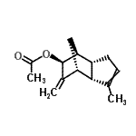 CAS#: 81836-13-7， (1R,2S,6R,7S,8S)-3-Methyl-9-methylenetricyclo[5.2.1.0<sup>2,6</sup>]dec-3-en-8-yl acetate