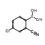 structure of CAS# 819070-53-6, (4-Chloro-2-cyanophenyl)boronic acid;(4-Chlor-2-cyanphenyl)borsäure;(4-Chloro-2-cyanophenyl)boronic acid;4-CHLORO-2-CYANOPHENYLBORONIC ACID