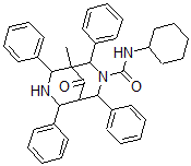 CAS#: 82058-32-0， N-Cyclohexyl-5-methyl-9-oxo-2,4,6,8-tetraphenyl-3,7-diazabicyclo(3.3.1)nonane-3-carboxamide