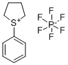 structure of CAS# 82135-88-4, 1-Phenylthiolan-1-ium Hexafluorophosphate;1-PHENYL-TETRAHYDRO-1H-THIOPHENIUM HEXAFLUOROPHOSPHATE(V);PHENYLTETRAMETHYLENESULPHONIUM HEXAFLUOROPHOSPHATE;PHENYLTETRAMETHYLENESULFONIUM HEXAFLUOROPHOSPHATE