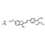 CAS#: 82281-90-1， 2-({4-[Ethyl(1-hydroxy-2-propanyl)amino]phenyl}diazenyl)-6-methoxy-3-methyl-1,3-benzothiazol-3-ium acetate