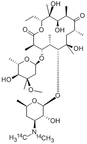 CAS#: 82343-12-2， Erythromycin, [N-Methyl-14C]