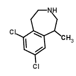 CAS#: 824430-66-2， 6,8-Dichloro-1-methyl-2,3,4,5-tetrahydro-1H-3-benzazepine