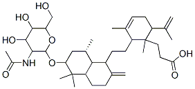CAS#: 82537-86-8， 3-[2-[2-[6-[3-Acetamido-4,5-Dihydroxy-6-(Hydroxymethyl)Oxan-2-Yl]Oxy-5,5,8a-Trimethyl-2-Methylidene-Decalin-1-Yl]Ethyl]-1,3-Dimethyl-6-Prop-1-En-2-Yl-1-Cyclohex-3-Enyl]Propanoic Acid