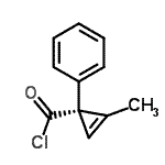 CAS 登录号：82555-75-7， (1S)-2-甲基-1-苯基-2-环丙烯-1-甲酰氯