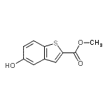 structure of CAS# 82788-15-6, Methyl 5-hydroxy-1-benzothiophene-2-carboxylate;5-Hydroxybenzo[b]thiophene-2-carboxylic acid methyl ester;Benzo[b]t<wbr>hiophene-<wbr>2-carboxy<wbr>lic acid,<wbr> 5-hydrox<wbr>y-, methy<wbr>l ester;methyl 5-hydroxybenzo[b]thiophene-2-carboxylate