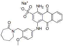 CAS#: 83027-43-4， Sodium 1-Amino-4-[[3-[(Hexahydro-2-Oxo-1H-Azepin-1-Yl)Methyl]-4-Methoxyphenyl]Amino]-9,10-Dihydro-9,10-Dioxoanthracene-2-Sulphonate