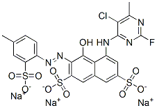CAS#: 83400-18-4， 5-[(5-Chloro-2-Fluoro-6-Methyl-4-Pyrimidinyl)Amino]-4-Hydroxy-3-[(4-Methyl-2-Sulphophenyl)Azo]Naphthalene-2,7-Disulphonic Acid, Sodium Salt
