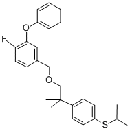 CAS#: 83493-38-3， 1-Fluoro-4-((2-(4-((1-Methylethyl)Thio)Phenyl)-2-Methylpropoxy)Methyl) -2-Phenoxybenzene