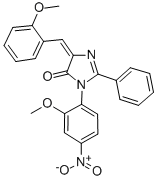 CAS#: 83495-04-9， 3,5-Dihydro-3-(2-Methoxy-4-Nitrophenyl)-5-((2-Methoxyphenyl)Methylene)-2-Phenyl-4H-Imidazol-4-One