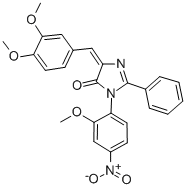 CAS#: 83495-07-2， 3,5-Dihydro-5-((3,4-Dimethoxyphenyl)Methylene)-3-(2 -Methoxy-4-Nitrophenyl)-2-Phenyl-4H-Imidazol-4-One