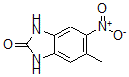 结构式 CAS# 83573-62-0, 1,3-二氢-5-甲基-6-硝基-2H-苯并咪唑-2-酮