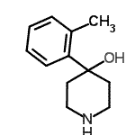 structure of CAS# 83674-76-4, 4-(2-Methylphenyl)-4-piperidinol;4-(2-methylphenyl)-4-piperidinol;AE-641/30110034;MFCD02323902