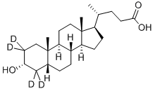 structure of CAS# 83701-16-0, Lithocholic-2,2,4,4-D4 Acid