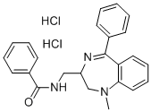 CAS#: 83736-21-4， 1-Methyl-2-Benzoylaminomethyl-5-Phenyl-1H-2,3-Dihydro-1,4-Benzodiazepine Dihydrochloride