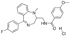 CAS#: 83736-75-8， N-[[6-(4-Fluorophenyl)-2-Methyl-2,5-Diazabicyclo[5.4.0]Undeca-5,7,9,11-Tetraen-3-Yl]Methyl]-4-Methoxy-Benzamide Hydrochloride