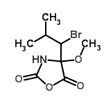 CAS#: 83791-36-0， 4-(1-Bromo-2-methylpropyl)-4-methoxy-1,3-oxazolidine-2,5-dione