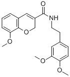 CAS#: 83823-31-8， N-(2-(3,4-Dimethoxyphenyl)Ethyl)-8-Methoxy-2H-1-Benzopyran-3-Carboxamide