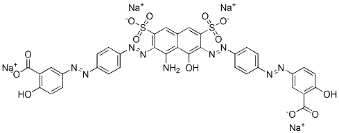 CAS#: 83846-57-5， 3,3'-[(1-Amino-8-Hydroxy-3,6-Disulfo-2,7-Naphthalenediyl)Bis(Azo-4,1-Phenyleneazo)]Bis[6-Hydroxy-Benzoic Acid] Tetrasodium Salt