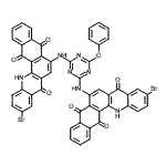 CAS#: 83949-89-7， 6,6'-[(6-Phenoxy-1,3,5-triazine-2,4-diyl)diimino]bis(10-bromonaphtho[2,3-c]acridine-5,8,14(13H)-trione)