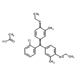 CAS#: 83950-18-9， 4-{(2-Chlorophenyl)[4-(ethylimino)-3-methyl-2,5-cyclohexadien-1-ylidene]methyl}-N-ethyl-2-methylaniline acetate (1:1)