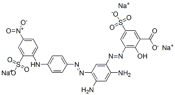 CAS#: 83968-52-9， Trisodium 3-[[2,4-Diamino-5-[[4-[(4-Nitro-2-Sulphonatophenyl)Amino]Phenyl]Azo]Phenyl]Azo]-5-Sulphonatosalicylate