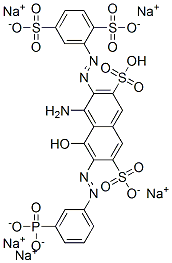 CAS#: 83968-58-5， Pentasodium Hydrogen-4-Amino-3-((2,5-Disulphonatophenyl)Azo)-5-Hydroxy-6-((3-Phosphonatophenyl)Azo)Naphthalene-2,7-Disulphonate