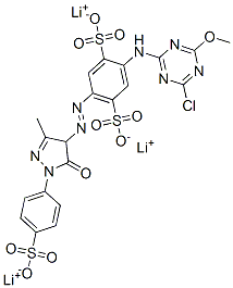 CAS#: 84051-91-2， 2-[(4-Chloro-6-Methoxy-1,3,5-Triazin-2-Yl)Amino]-5-[2-[4,5-Dihydro-3-Methyl-5-Oxo-1-(4-Sulfophenyl)-1H-Pyrazol-4-Yl]Diazenyl]-1,4-Benzenedisulfonicacid Lithium Salt (1:3)