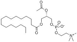 结构式 CAS# 84062-61-3, (S]-7-(乙酰氧基)-4-羟基-N,N,N-三甲基-10-氧代-3,5,9-三氧杂-4-磷杂二十五烷-1-铵内盐 4-氧化物