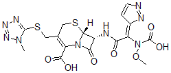 CAS#: 84080-55-7， (6R,7R)-7-[[(2Z)-2-(Carboxymethoxyamino)-2-Pyrazol-3-Ylidene-Acetyl]Amino]-3-[(1-Methyltetrazol-5-Yl)Sulfanylmethyl]-8-Oxo-5-Thia-1-Azabicyclo[4.2.0]Oct-2-Ene-2-Carboxylic Acid