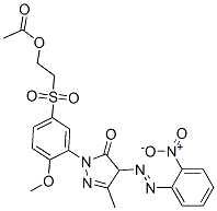 CAS#: 84100-10-7， 2-[5-[[2-(Acetoxy)Ethyl]Sulphonyl]-2-Methoxyphenyl]-2,4-Dihydro-5-Methyl-4-[(2-Nitrophenyl)Azo]-3H-Pyrazol-3-One