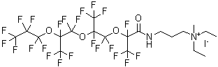 CAS#: 84166-37-0， N,N-Diethyl-6,8,8,9,11,11,12,14,14,15,15,16,16,16-Tetradecafluoro-N-Methyl-5-Oxo-6,9,12-Tris(Trifluoromethyl)-7,10,13-Trioxa-4-Azahexadecan-1-Aminium Iodide (1:1)