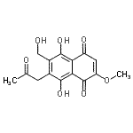 CAS#: 84213-25-2， 5,8-Dihydroxy-6-(hydroxymethyl)-2-methoxy-7-(2-oxopropyl)-1,4-naphthoquinone