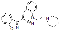 CAS#: 84260-62-8， 2-(1,2-Benzisoxazol-3-yl)-3-(2-(2-piperidinoethoxy)phenyl)acrylonitrile