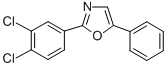 structure of CAS# 84282-08-6, 2-(3,4-Dichlorophenyl)-5-Phenyloxazole;2-(3,4-Dichlorophenyl)-5-Phenyl-Oxazole;2-(3,4-Dichlorophenyl)-5-Phenyloxazole