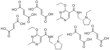 CAS#: 84413-97-8， (R)-(+)-4-Ethoxy-N-((1-Ethyl-2-Pyrrolidinyl)Methyl)-2 -Methyl-5-Pyrimidinecarboxamide Fumarate (2:5)